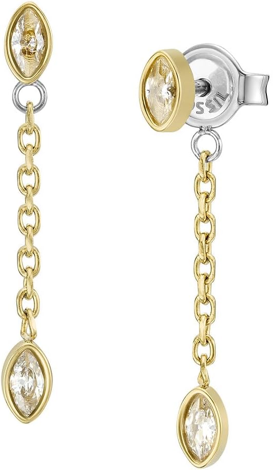 Thumbnail 1 de Fossil Boucles d’oreilles en acier inoxydable doré – fermoir rivet pour femmes