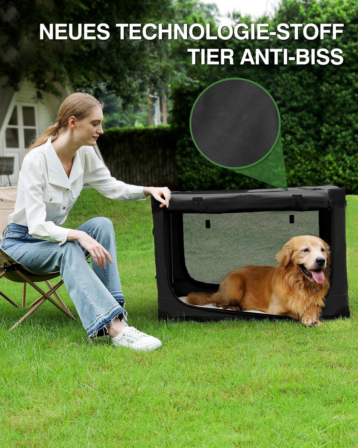 Detalle 2 de derimkcoa Hundebox faltbar 106 x 78 x 78 cm