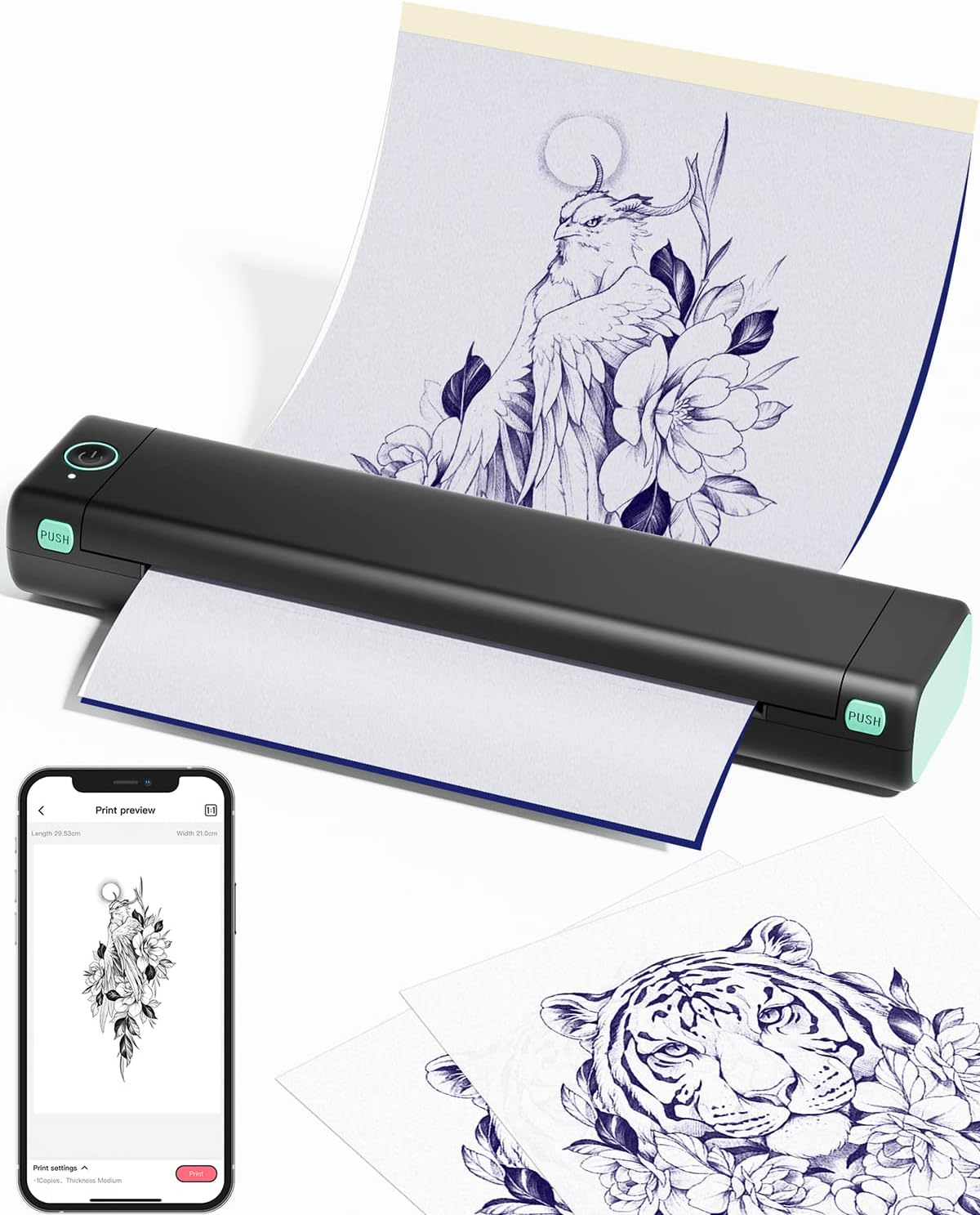 Phomemo M08F Tattoo Drucker 1200 mAh 🖨