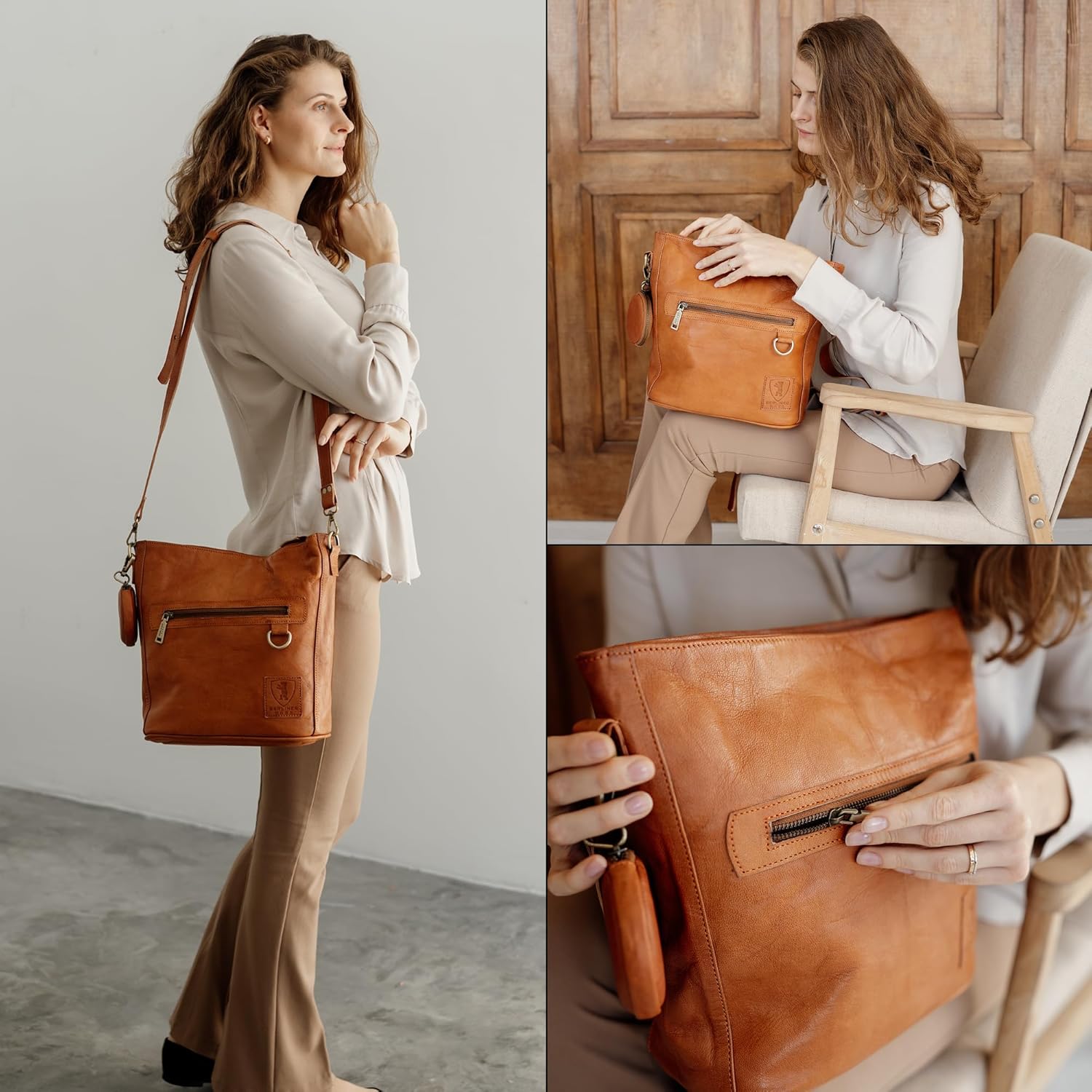 Thumbnail 5 de Berliner Bags Siena Sac Bandoulière cuir Femme