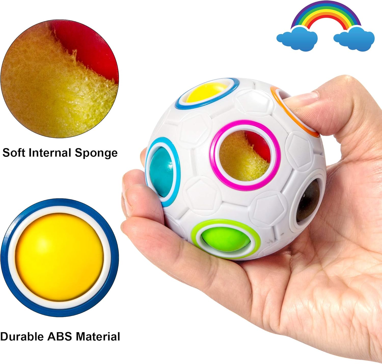 Thumbnail 2 de Regenbogen-Puzzleball Regenbogenball 3D