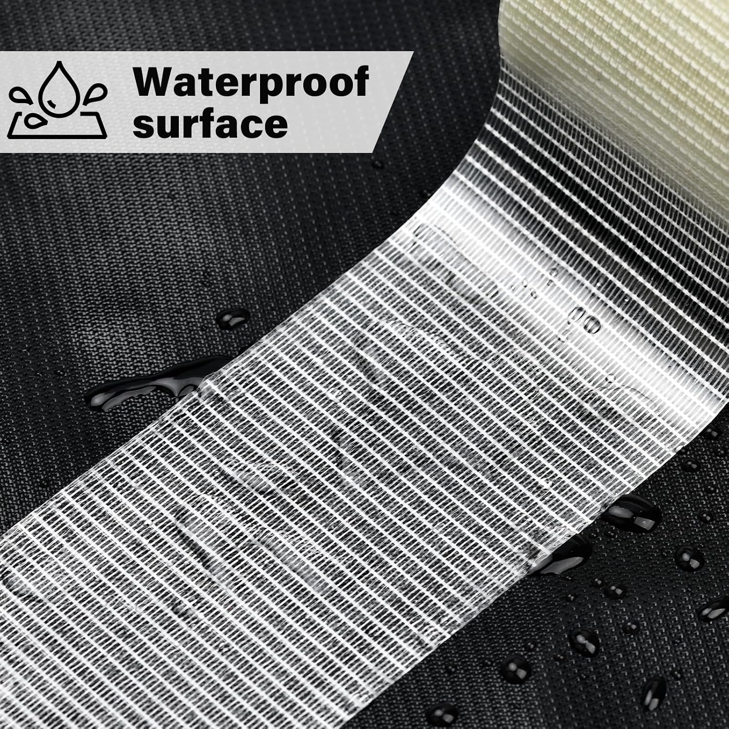 Detalle 2 de ECHOBUY Nastro Riparazione Tende da Sole 12m x 8cm – Nastro Rinforzato in Fibra di Vetro per Teloni e Coperture