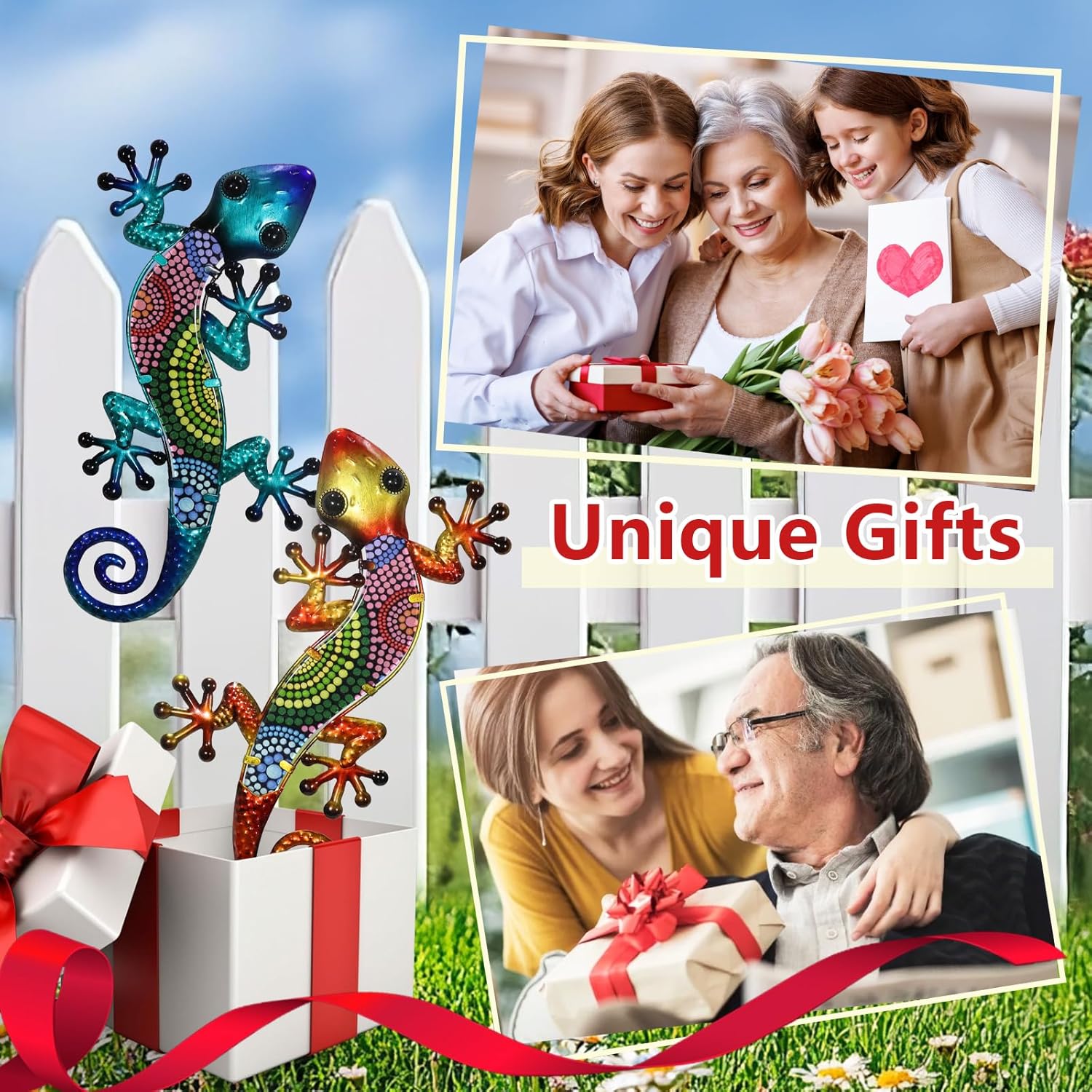 Thumbnail 4 de HONGLAND Metal Gecko Wall Art, 15 inch