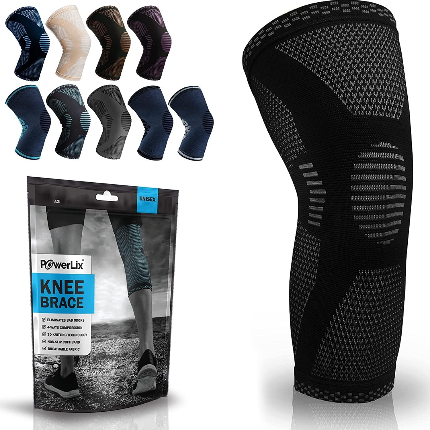 Detalle de POWERLIX Leg Sleeve knee support for running