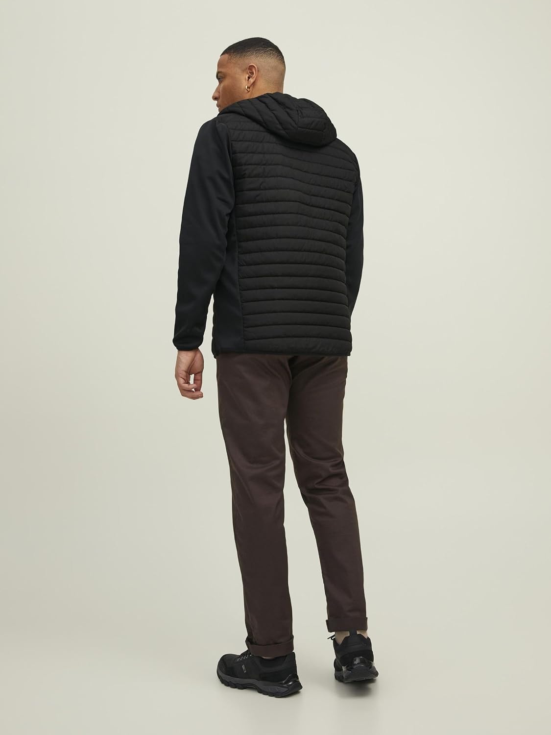 Detalle de JACK & JONES Herren Hybridjacke (Regular Fit) aus 100% Polyester