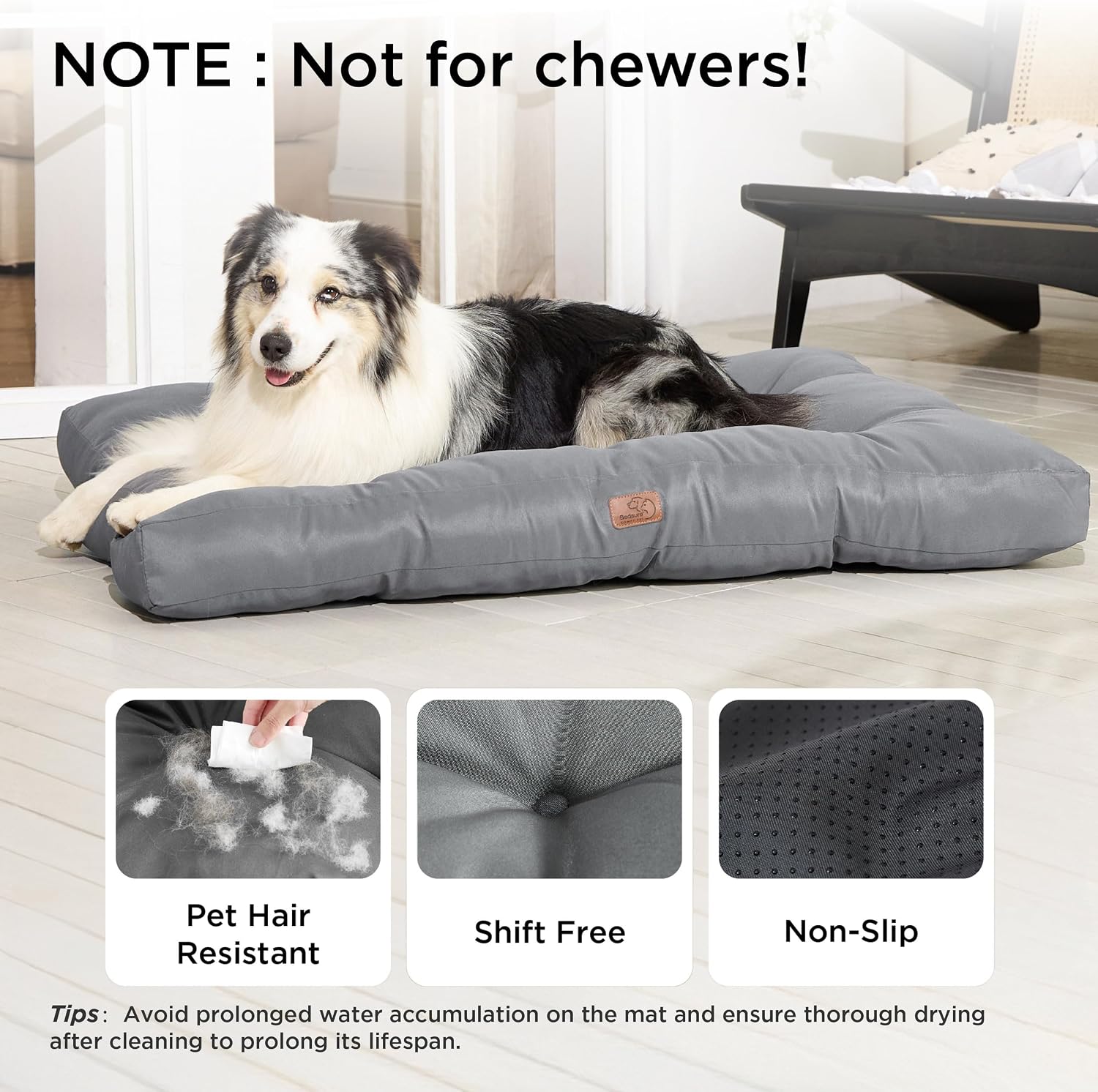 Thumbnail 1 de Bedsure Washable Dog Bed 120x90x10cm