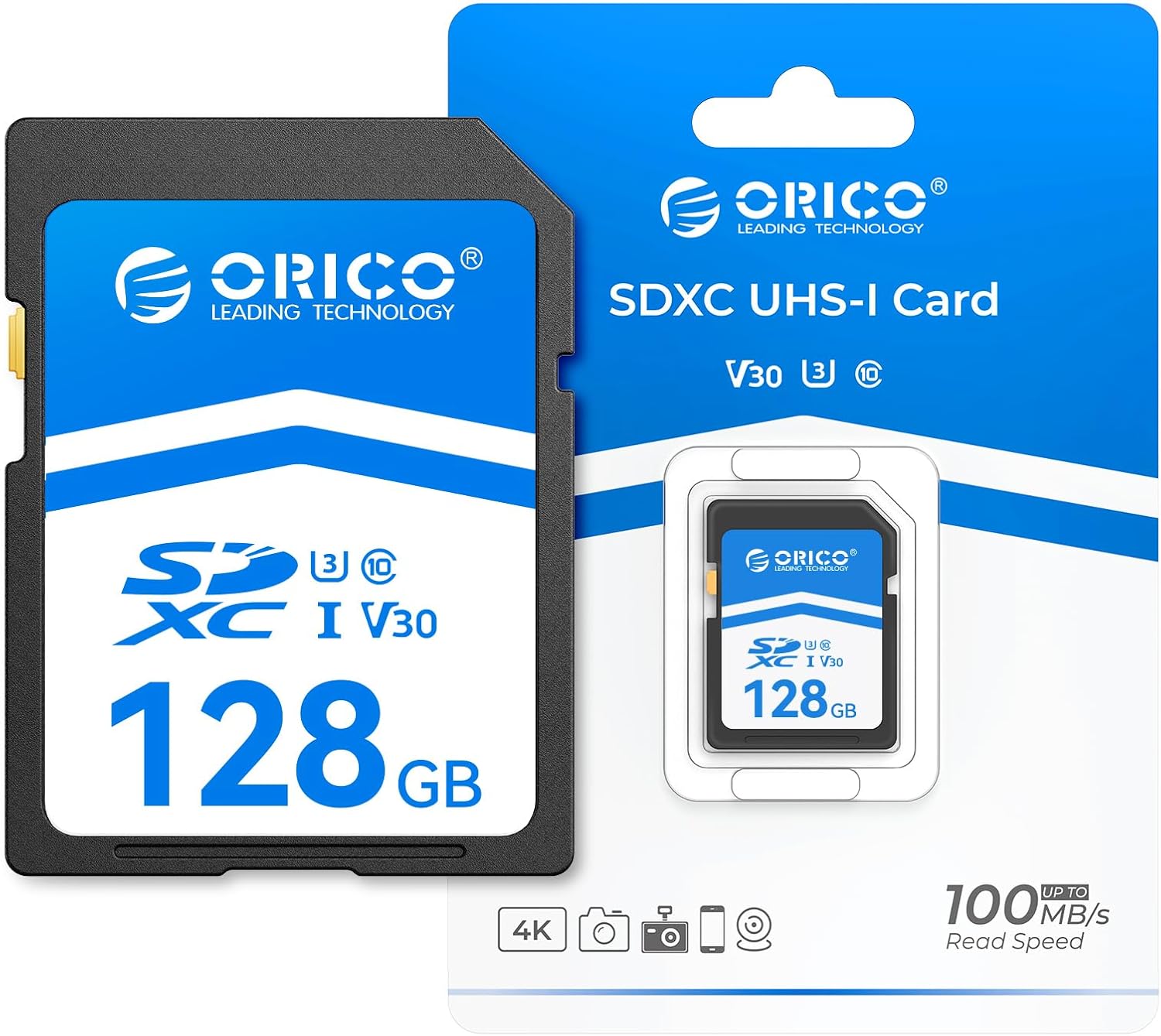 Thumbnail 6 de ORICO SD Karte 128GB SDXC UHS-I C10 U3 V30 – robust, schnell und vielseitig