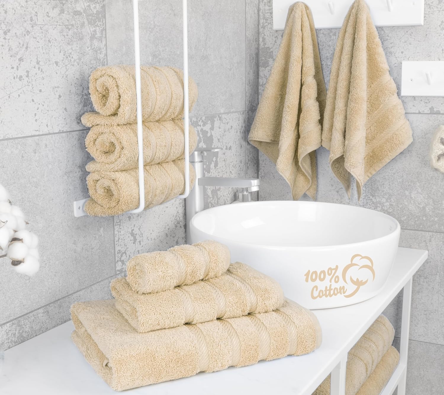 Thumbnail 1 de American Soft Linen Luxury Towel Set 6-piece, 600 GSM