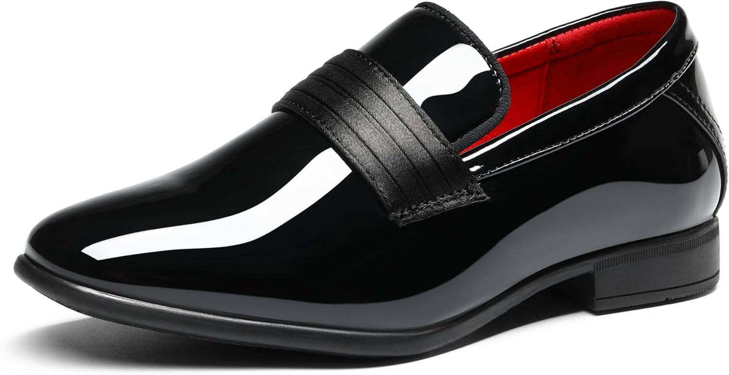 Detalle de Bruno Marc Boys Dress Shoes Slip-on Loafers: Classic Formal Comfort for Your Little Gentleman
