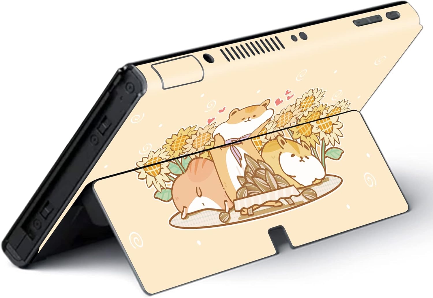 Thumbnail 4 de PlayVital Full Set Protective Stickers for Nintendo Switch OLED – Hamster & Sunflower
