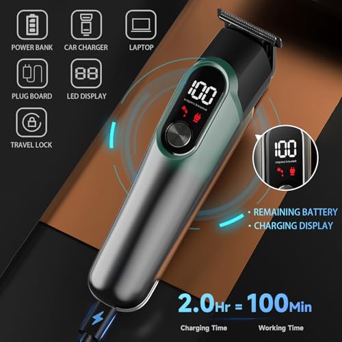 Detalle 2 de 822 Cyan 5-in-1 Beard Trimmer for Men 🪒