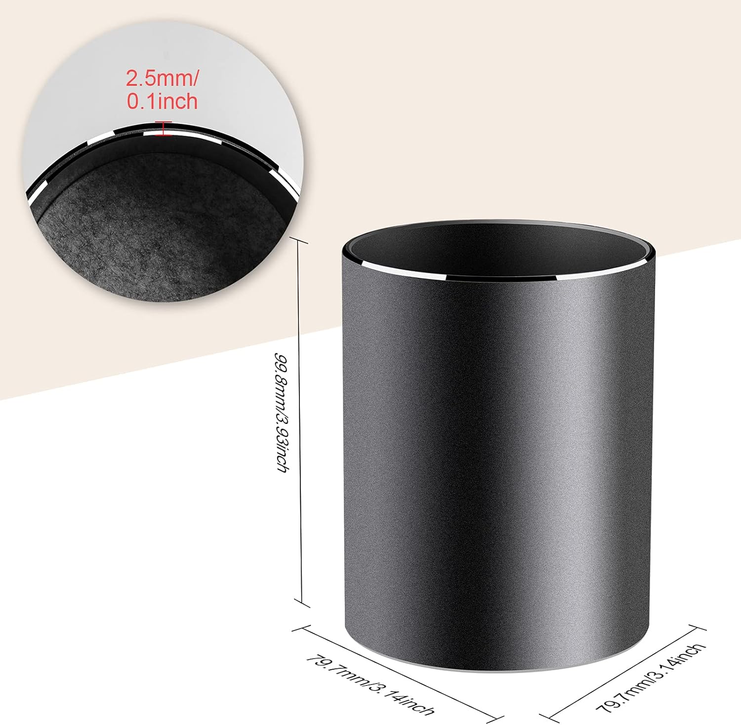 Thumbnail 5 de VAYDEER Portapenne Rotondo 8x10 cm 🖊️