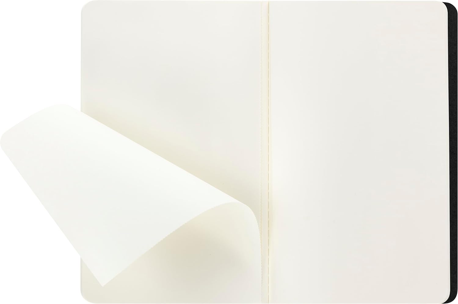 Thumbnail 3 de Cahier Moleskine Journal – Lot de 3 carnets à pages blanches 13 x 21 cm, couverture carton et couture visible, noir