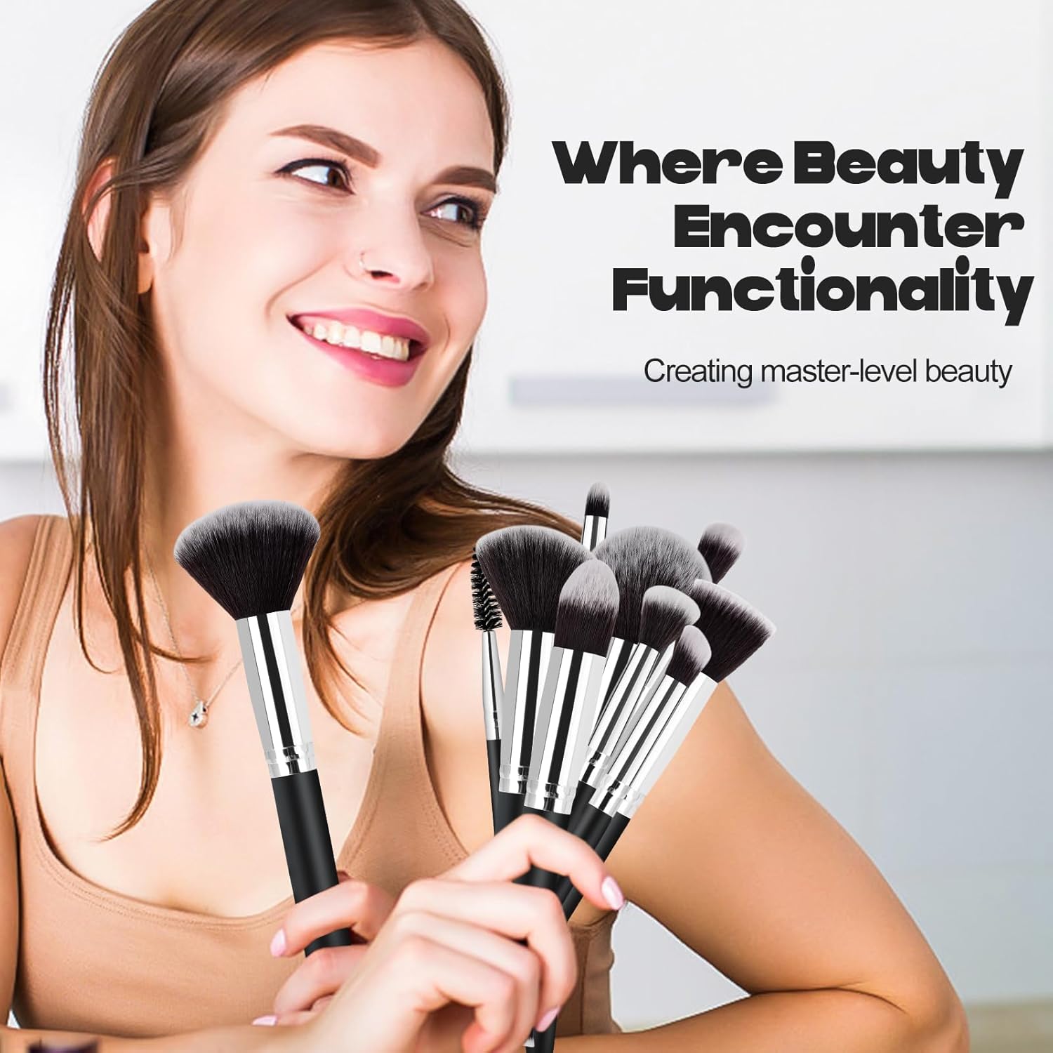 Thumbnail 4 de Zutcogo 1 Makeup Brush Set with 10 Brushes and 3 Blending Sponges