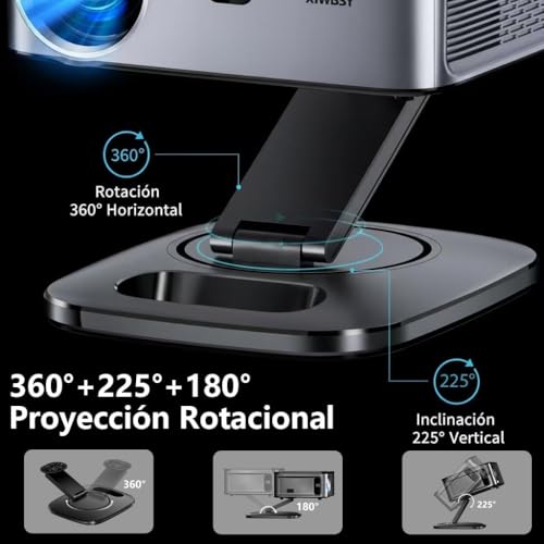 Detalle de Proyector 4K XIWBSY con Google TV, 1500 ANSI y rotación 360°