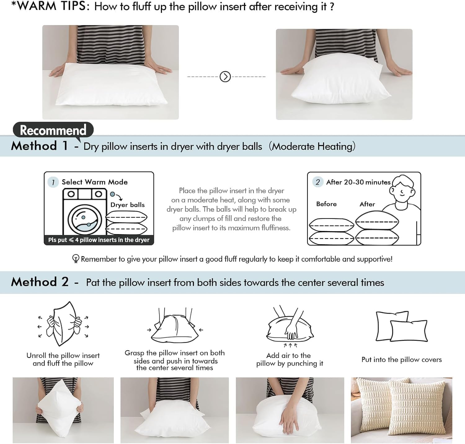 Thumbnail 5 de MIULEE Pillow Insert 13x21 Inch