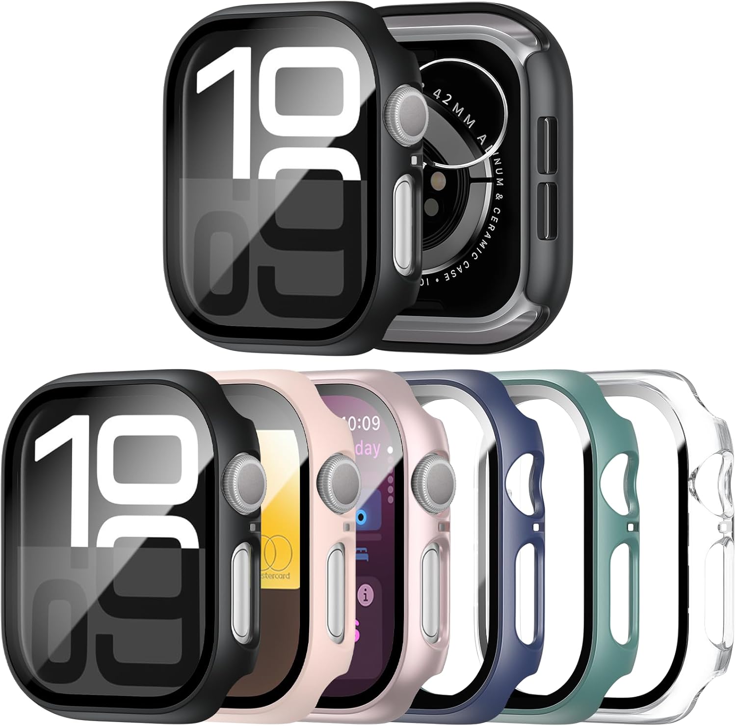 Detalle de JERXUN Apple Watch case 46mm, 6-pack