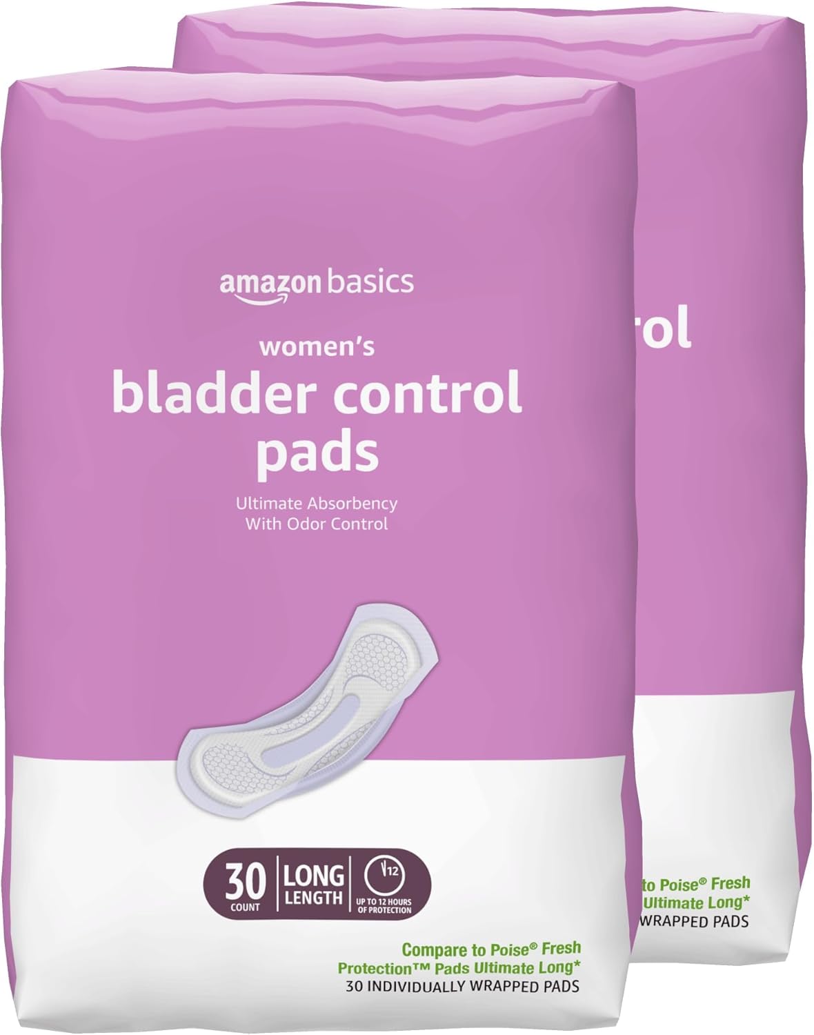 Amazon Basics Incontinence Pads Long 60 Count