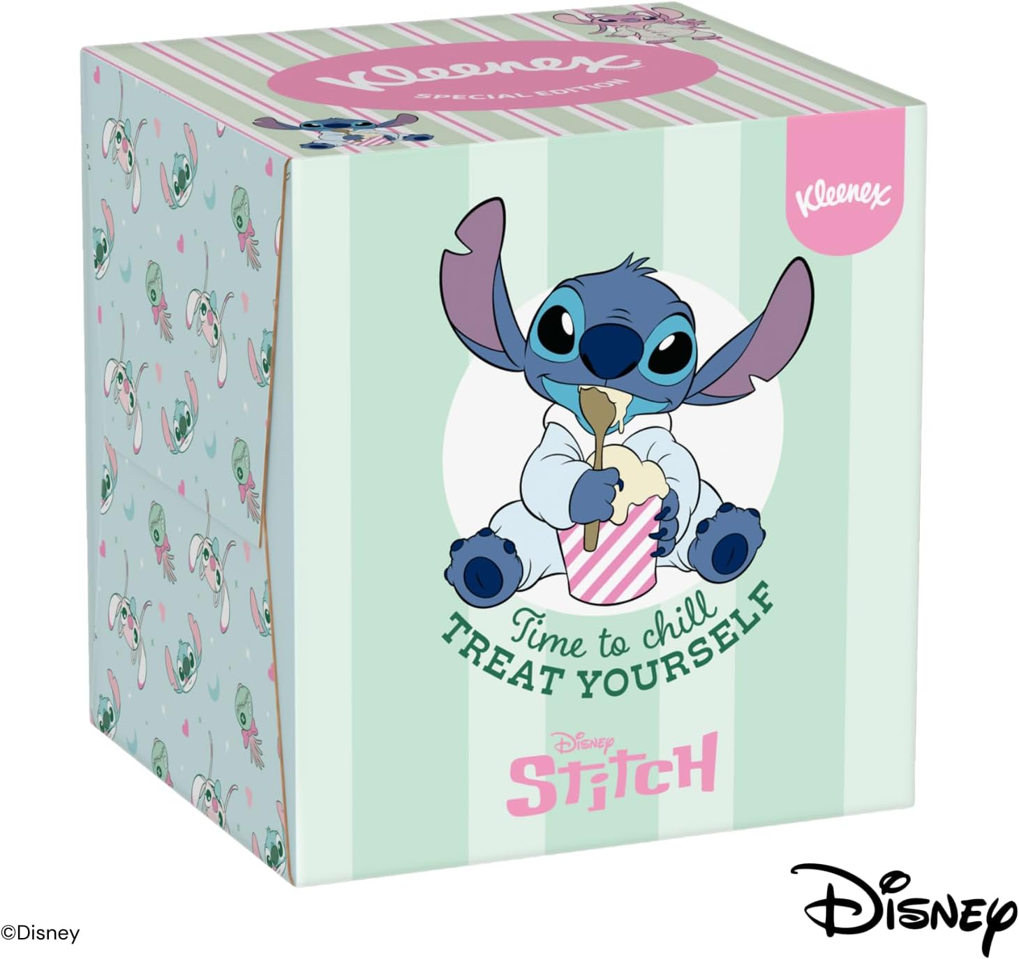 Detalle 2 de KLEENEX Mouchoirs boîte cubique Disney – 12 boîtes, 48 mouchoirs chacun