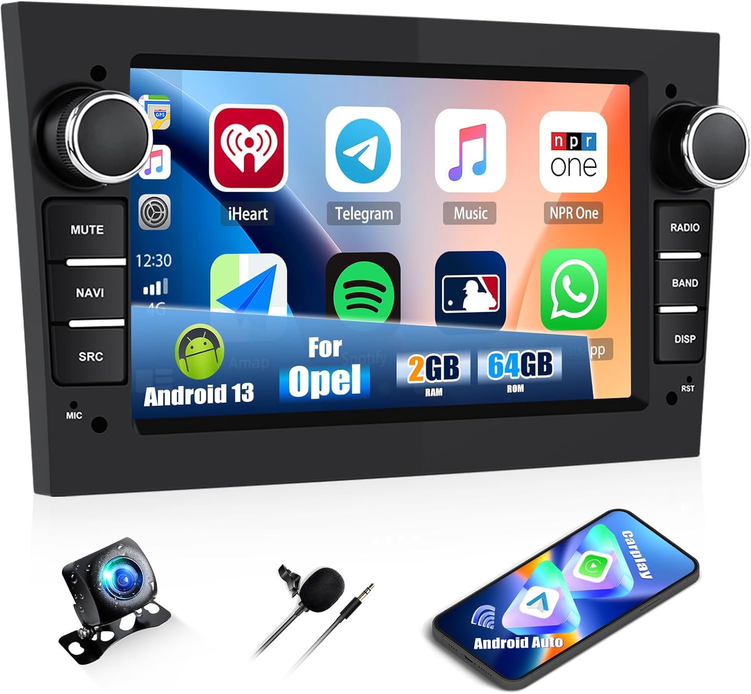 CAMECHO 7 Pulgadas autoradio Android 13