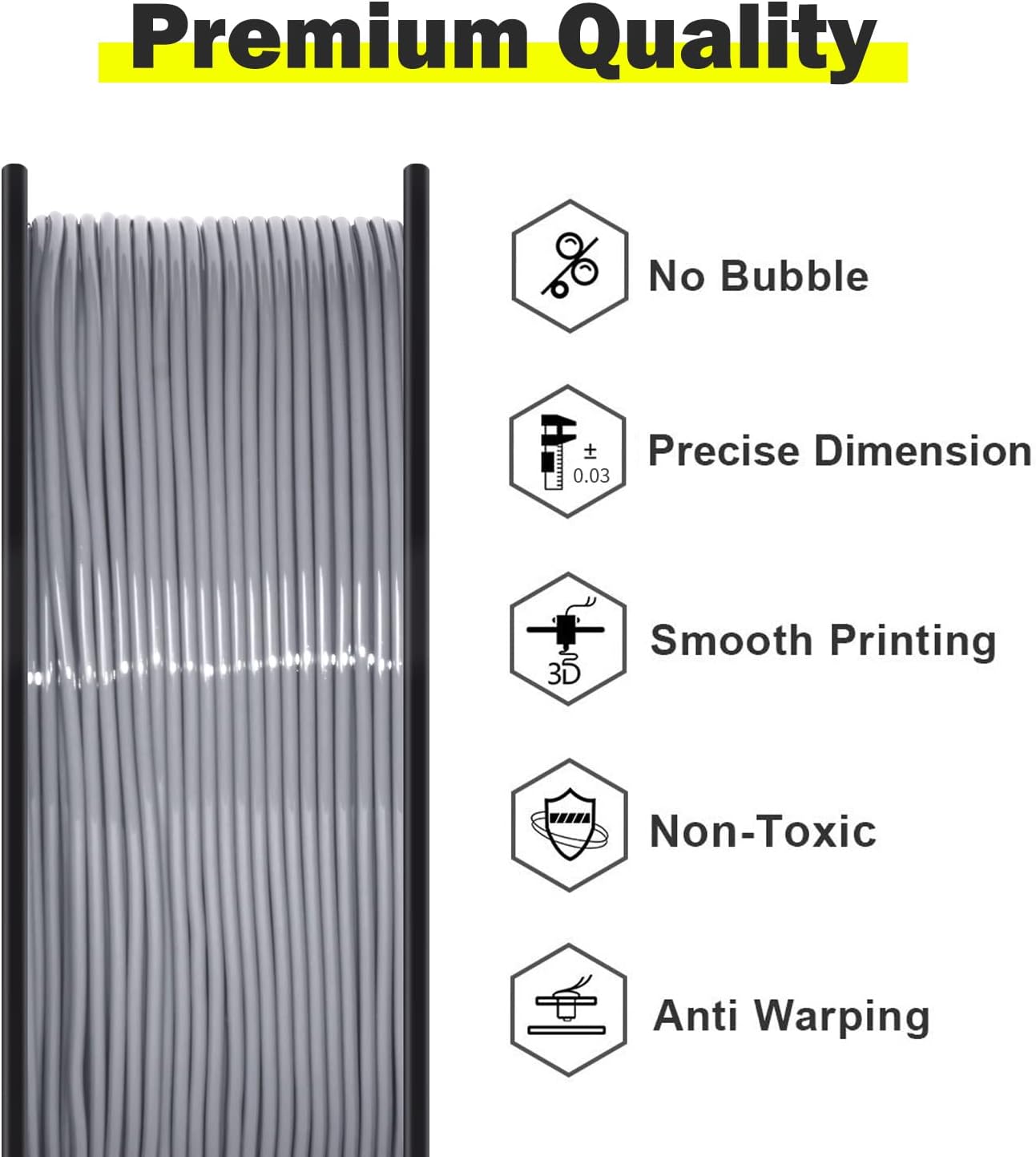 Detalle 2 de GEEETECH TPU filament 1.75mm Schwarz 500g