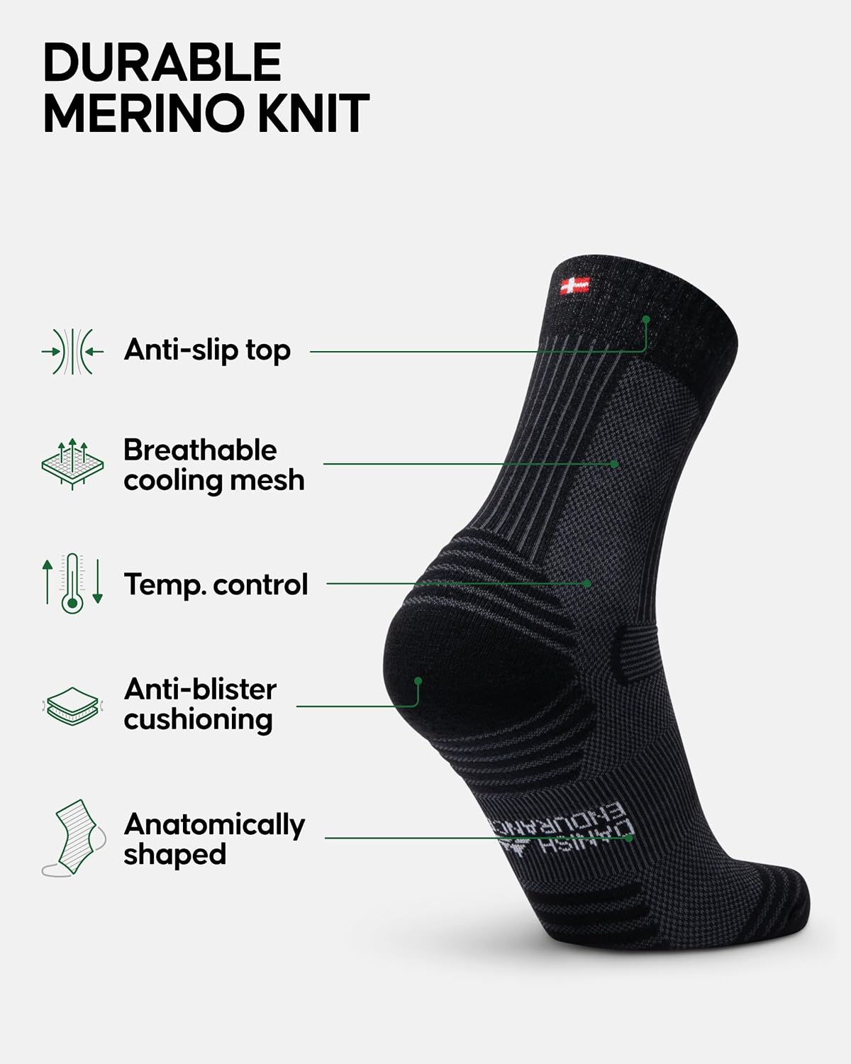 Detalle 2 de DANISH ENDURANCE Hiking Socks 3-Pack