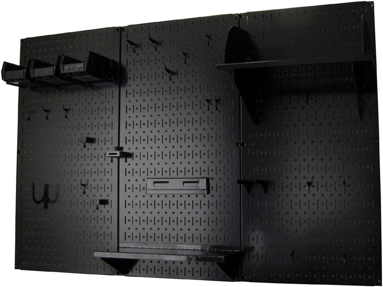Detalle 2 de Wall Control 30-WRK-400 – metalowa tablica narzędziowa 1,2 m, czarna i magnetyczna