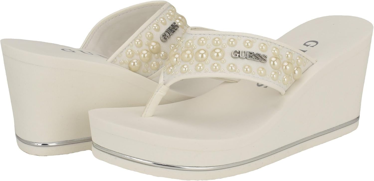 Thumbnail 6 de GUESS Femme Silus Sandale : élégance perlée et confort sur talon compensé 7,5 cm