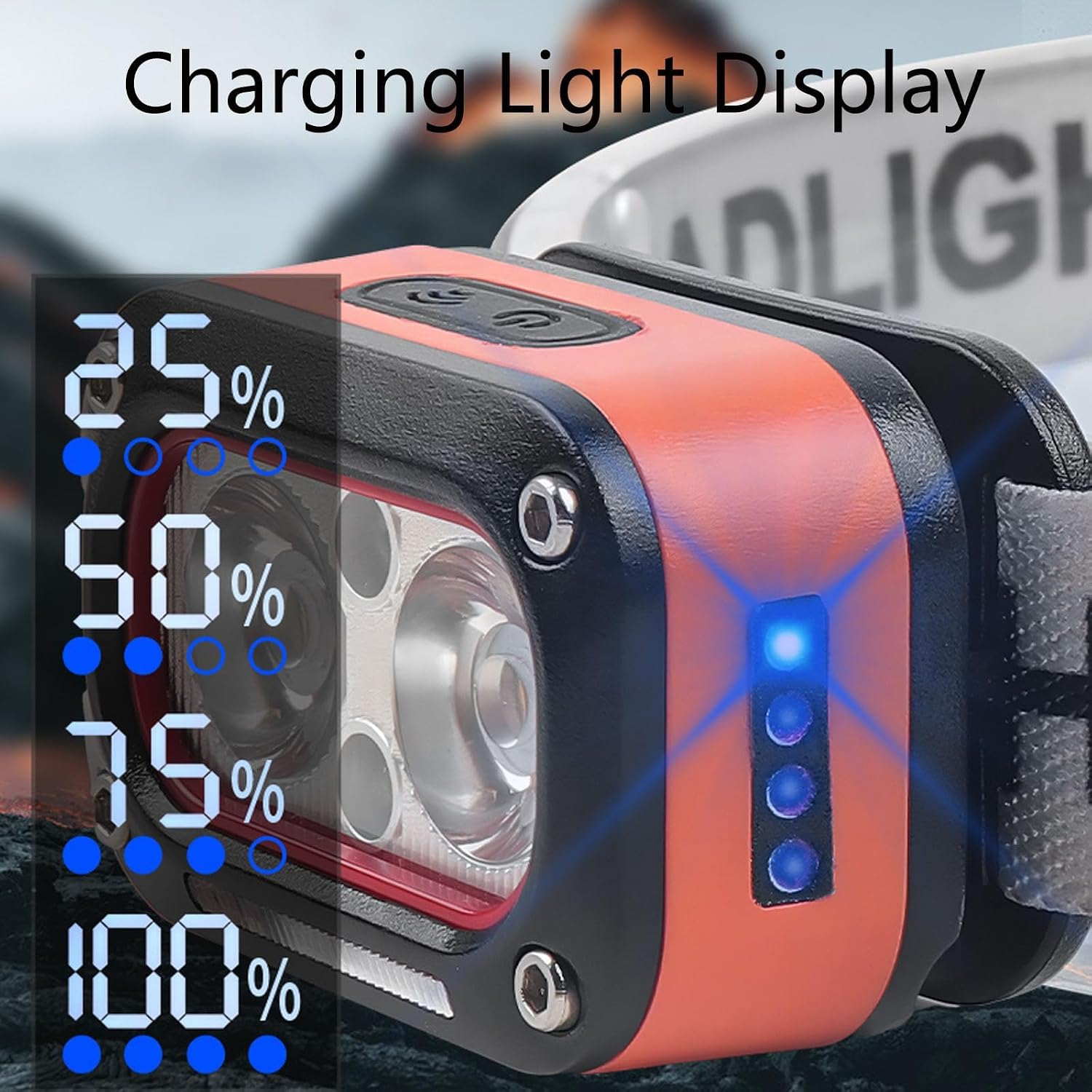 Detalle 2 de Chasinglee 3000 lumen lampada frontale USB