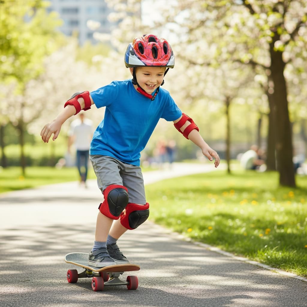 Detalle 2 de Atphfety Kids Helmet Set for Ages 3-8: Protective Bike, Skate & Scooter Gear with Pads
