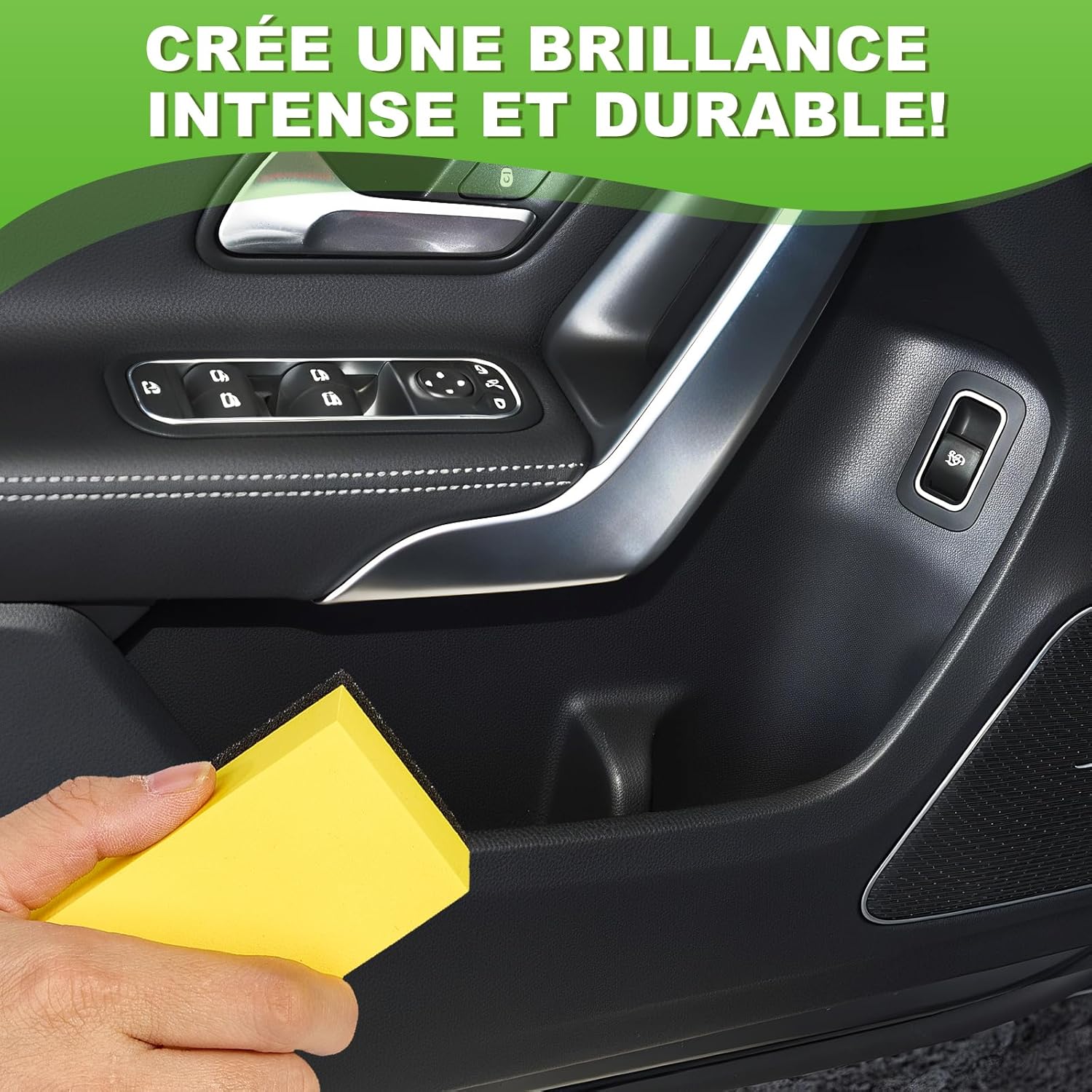 Detalle de Rénovateur Plastique Noir Premium – Brillance durable et protection UV pour l’intérieur et l’extérieur de votre voiture