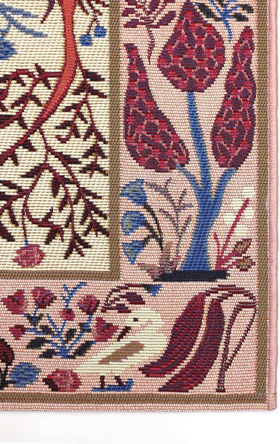 Detalle 1 de RugVista Tigras Runner Rug, 80 x 250 cm, Pink/Pastel Multicolour, Low Pile