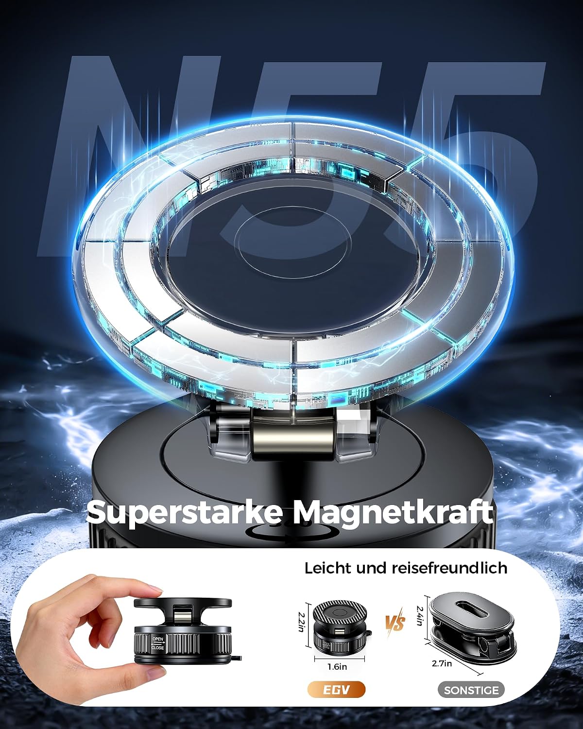 Detalle 2 de EGV Handyhalterung Auto Magnet für iPhone