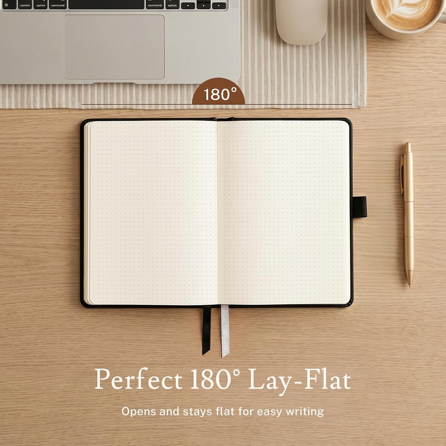 Detalle 2 de PAGELYST Dotted Journal Notebook, A5 4-Pack, 200 Pages, 100 GSM Paper