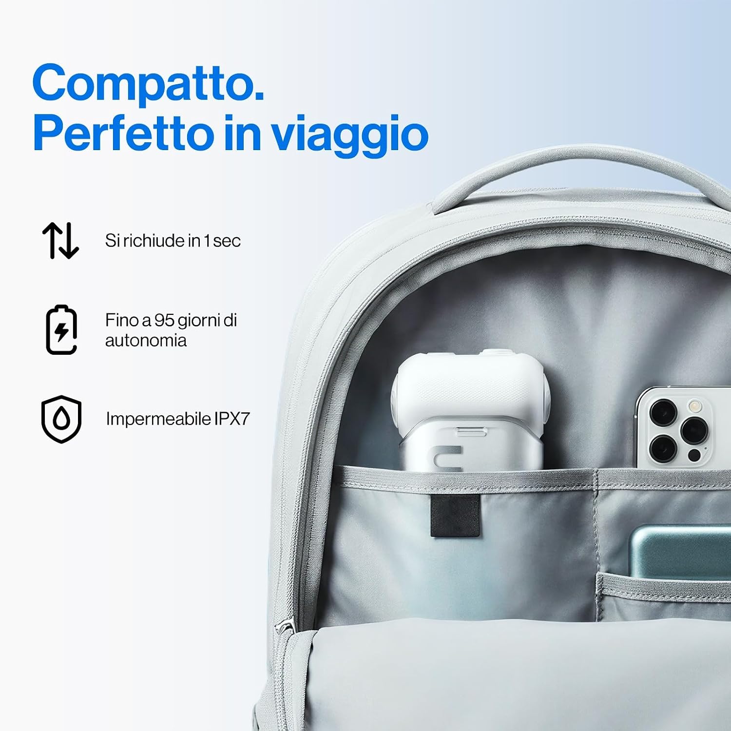 Detalle de USmile Idropulsore orale portatile C10: 4 modalità e batteria fino a 95 giorni