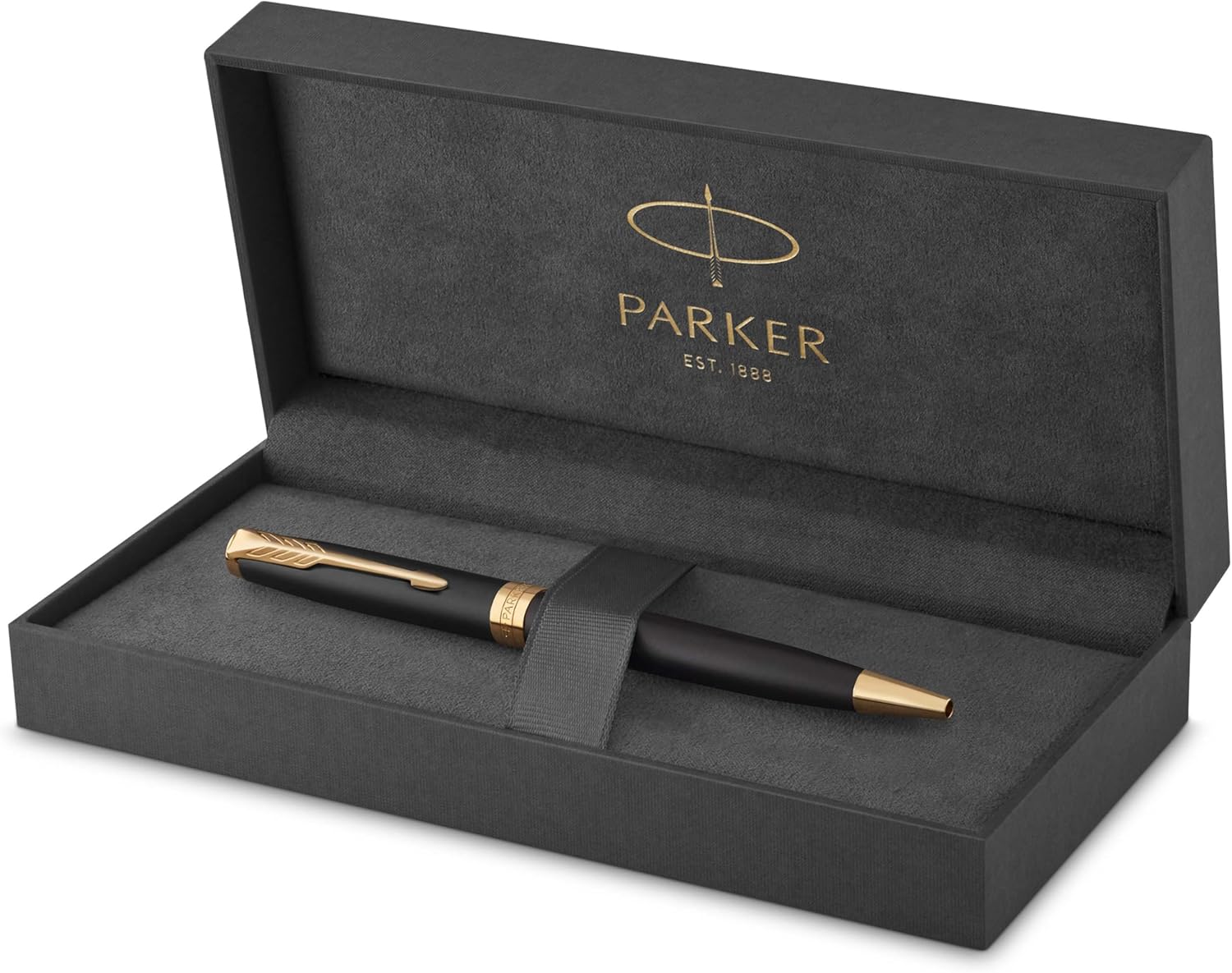 Detalle de Parker Sonnet Bolígrafo Lacado Negro Mate ✨ Regalo