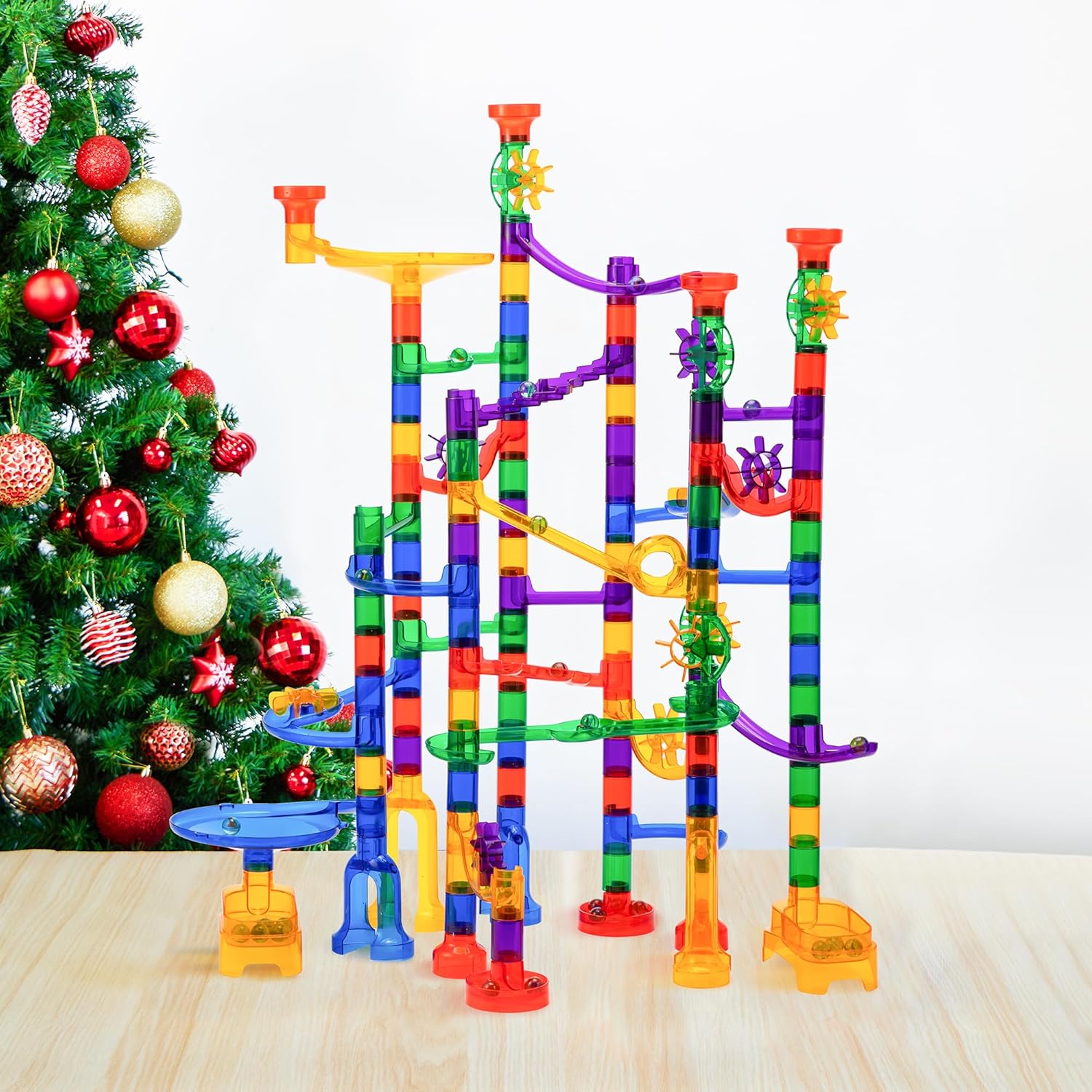 Thumbnail 6 de JOYIN 170-piece Glowing Marble Run building blocks set with glow-in-the-dark marbles