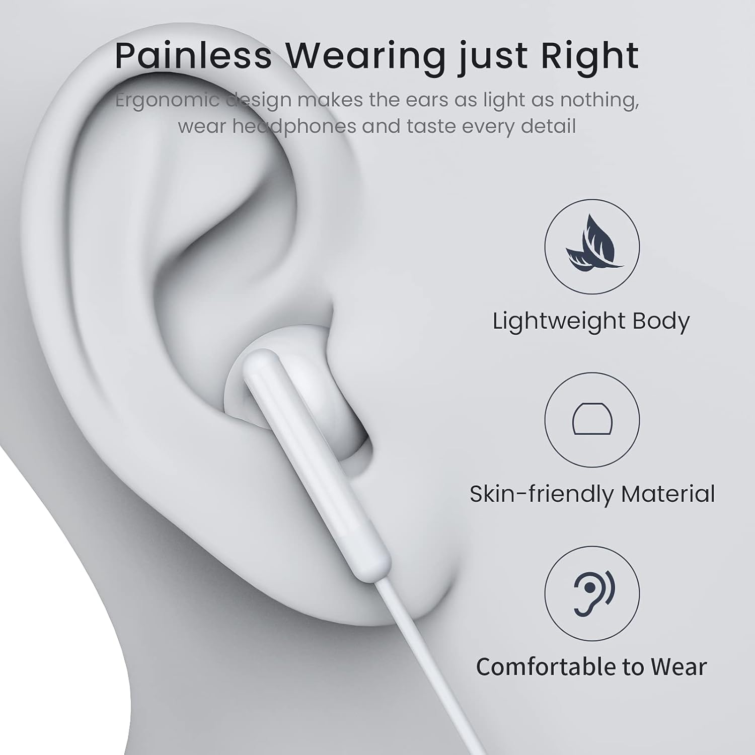 Detalle de USB C Headphones with Mic and Volume Control for iPhone 17