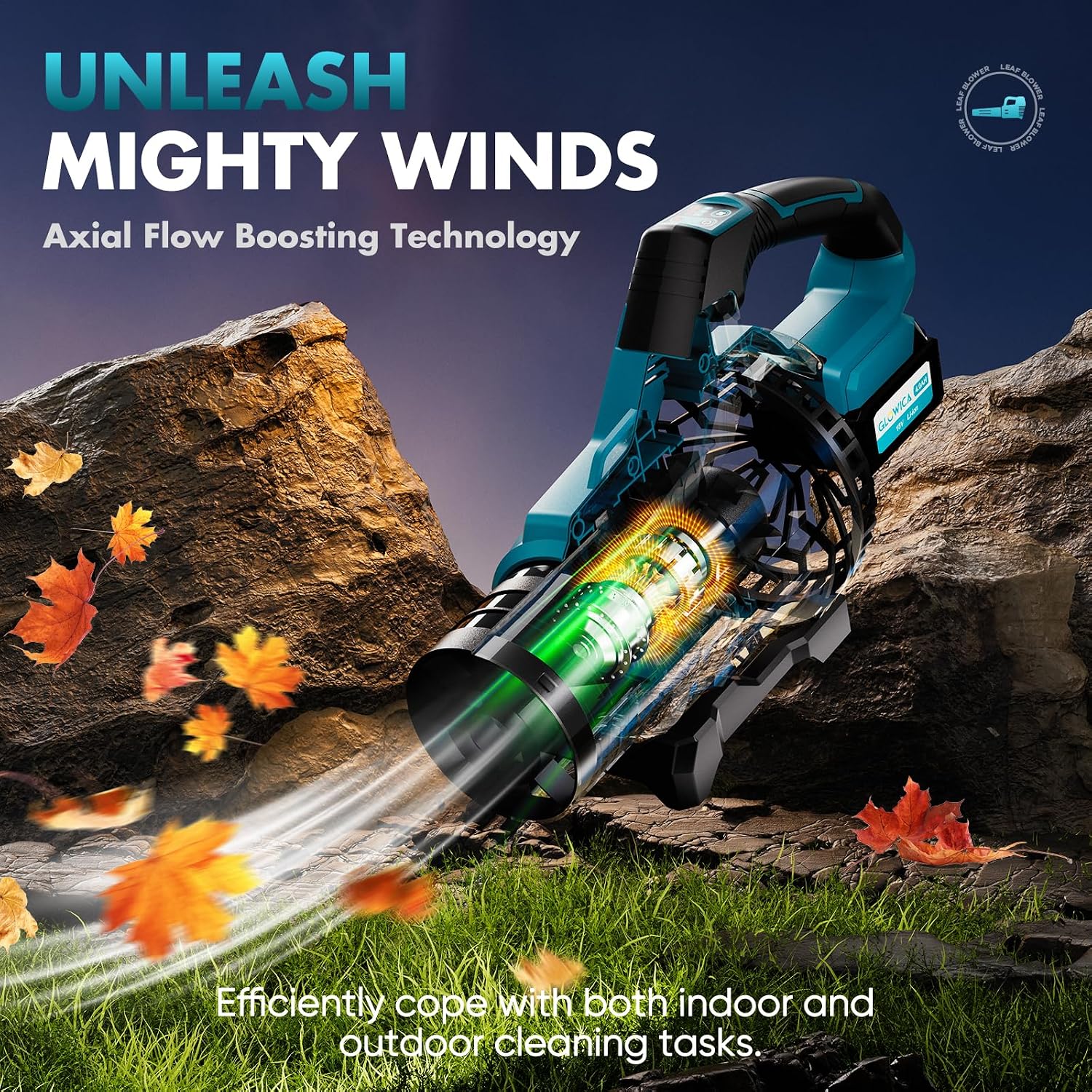Detalle 1 de Leaf Blower Cordless 8000mAh, 257 km/h ๐