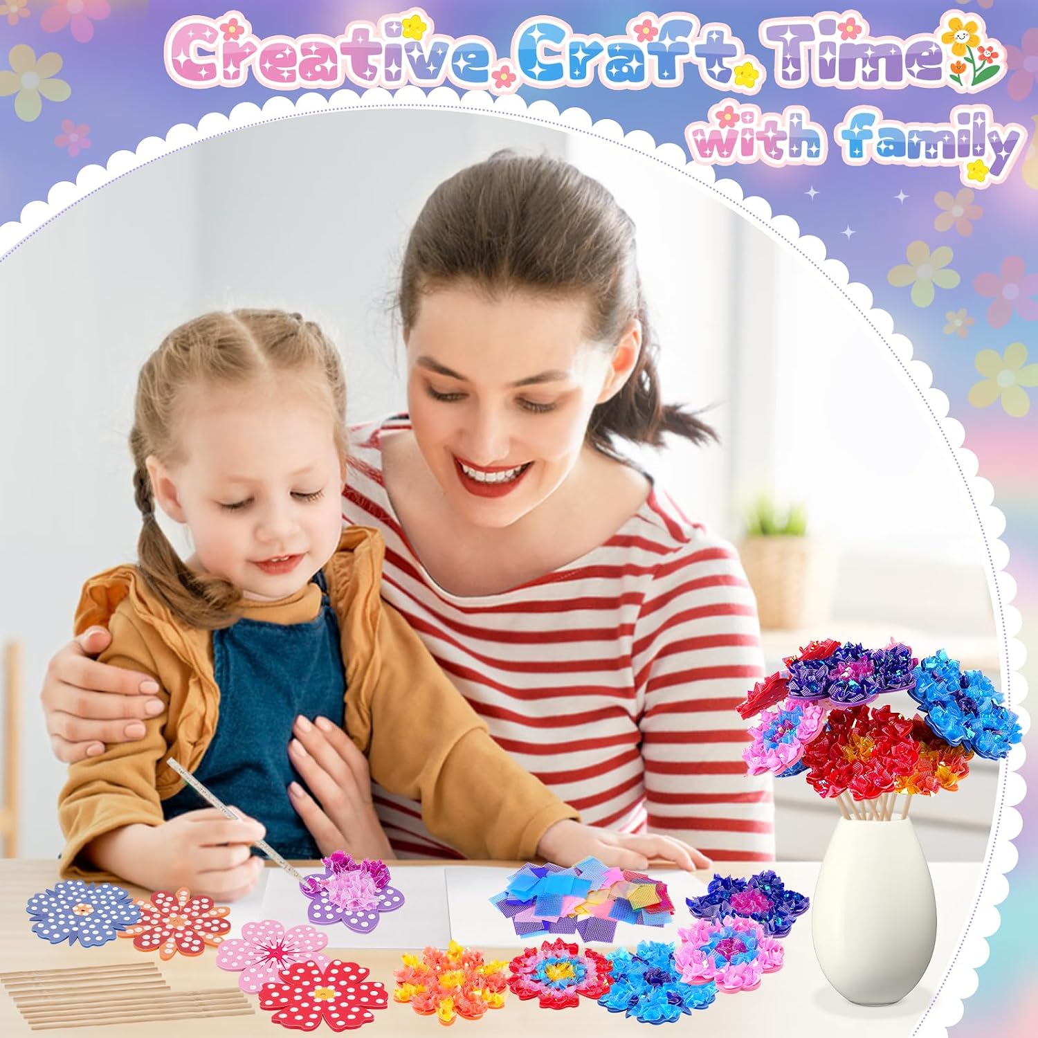 Thumbnail 5 de Eichhoo Poke-in Flower Craft Kit 10 Flowers