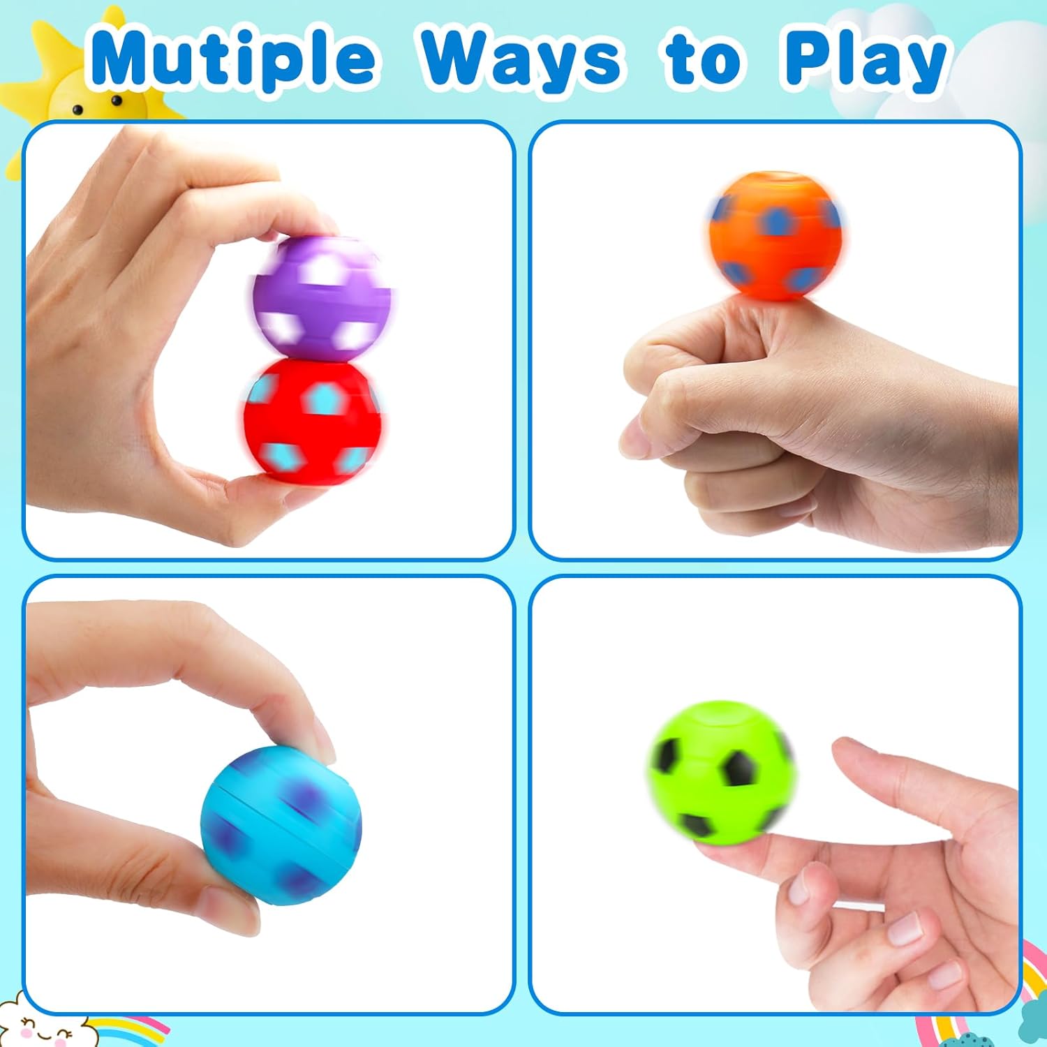 Detalle 2 de 32PCS Fidget Spinner Soccer Balls 1.2