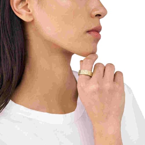 Detalle de Diesel Bague homme en acier inoxydable doré — DX1439710