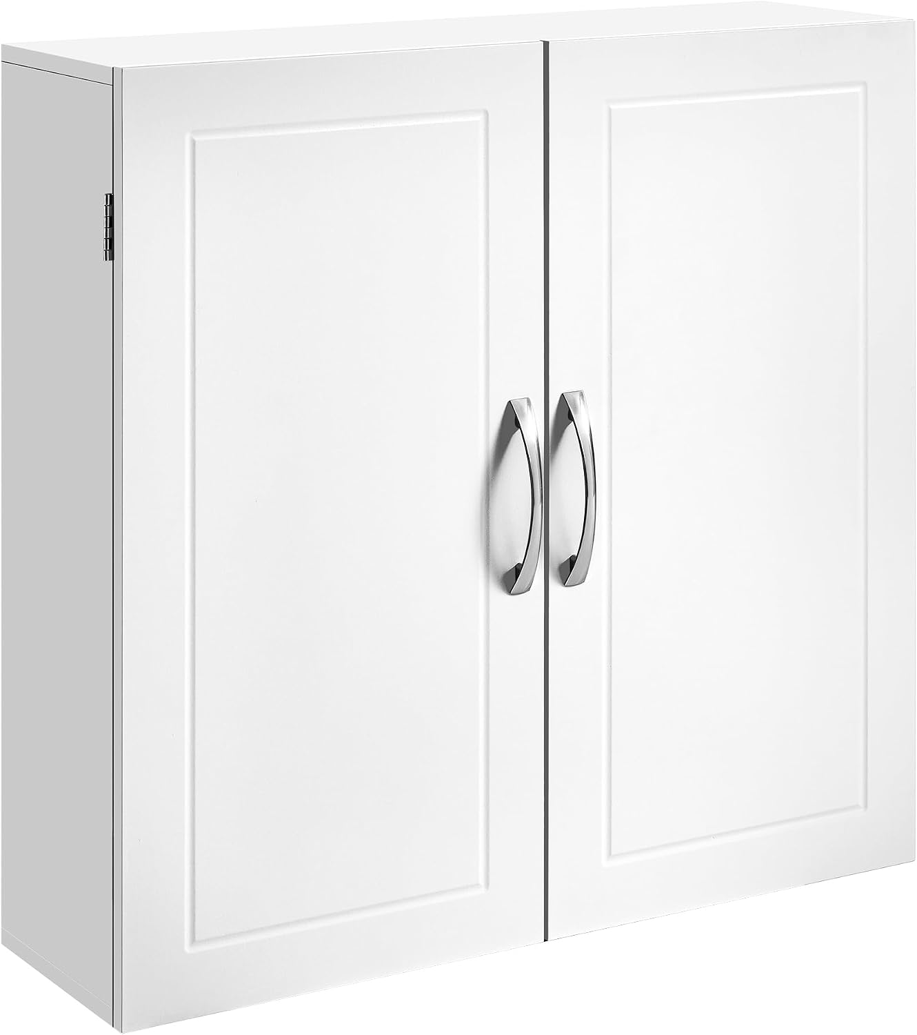 Detalle de VASAGLE BBC321W01: armadietto pensile da bagno sospeso bianco nuvola 30 x 60 x 60 cm con ripiani regolabili