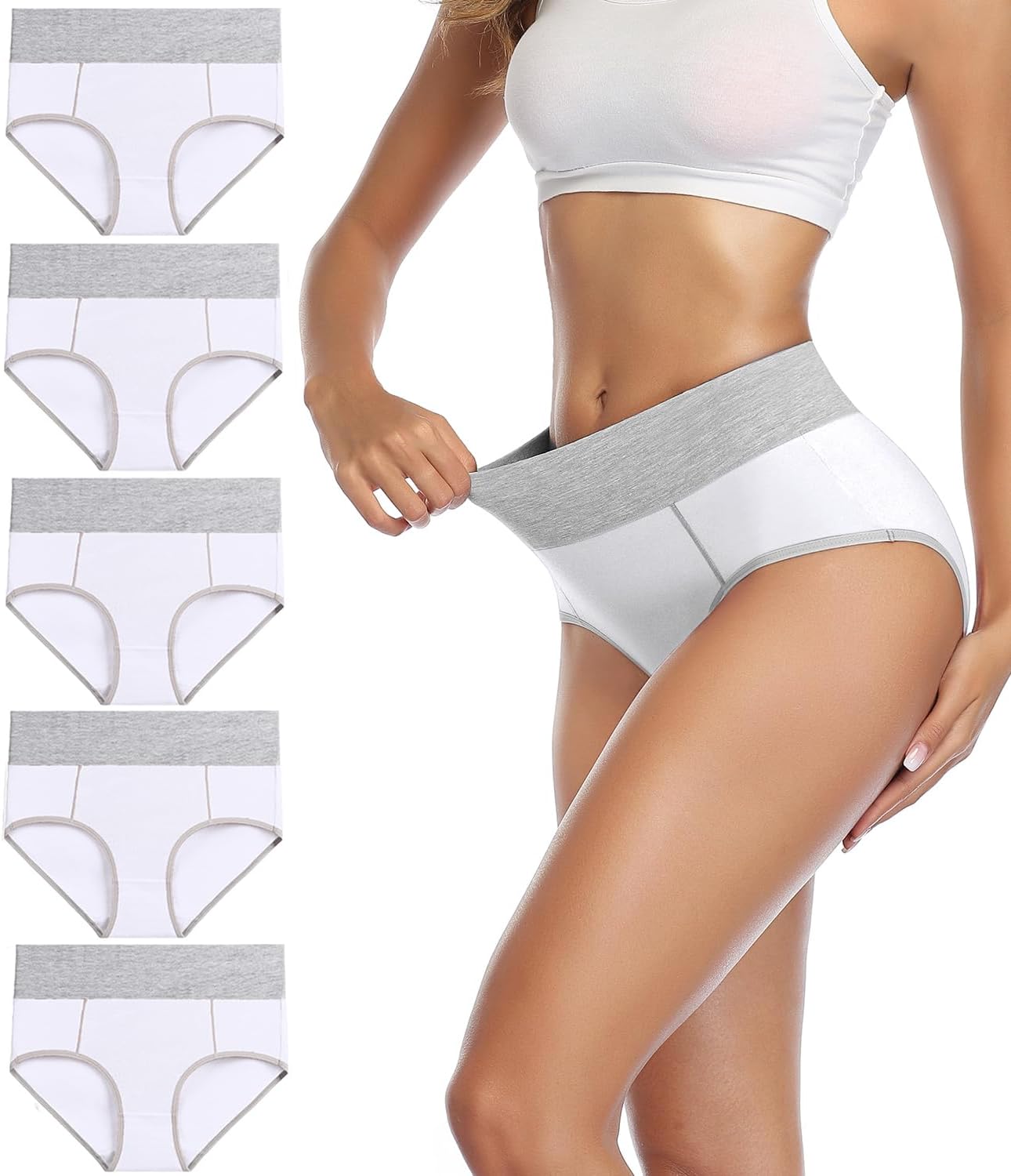 Thumbnail 6 de wirarpa Slip Elasticizzato Donna Cotone Vita Alta – Mutande traspiranti e comode per ogni giorno