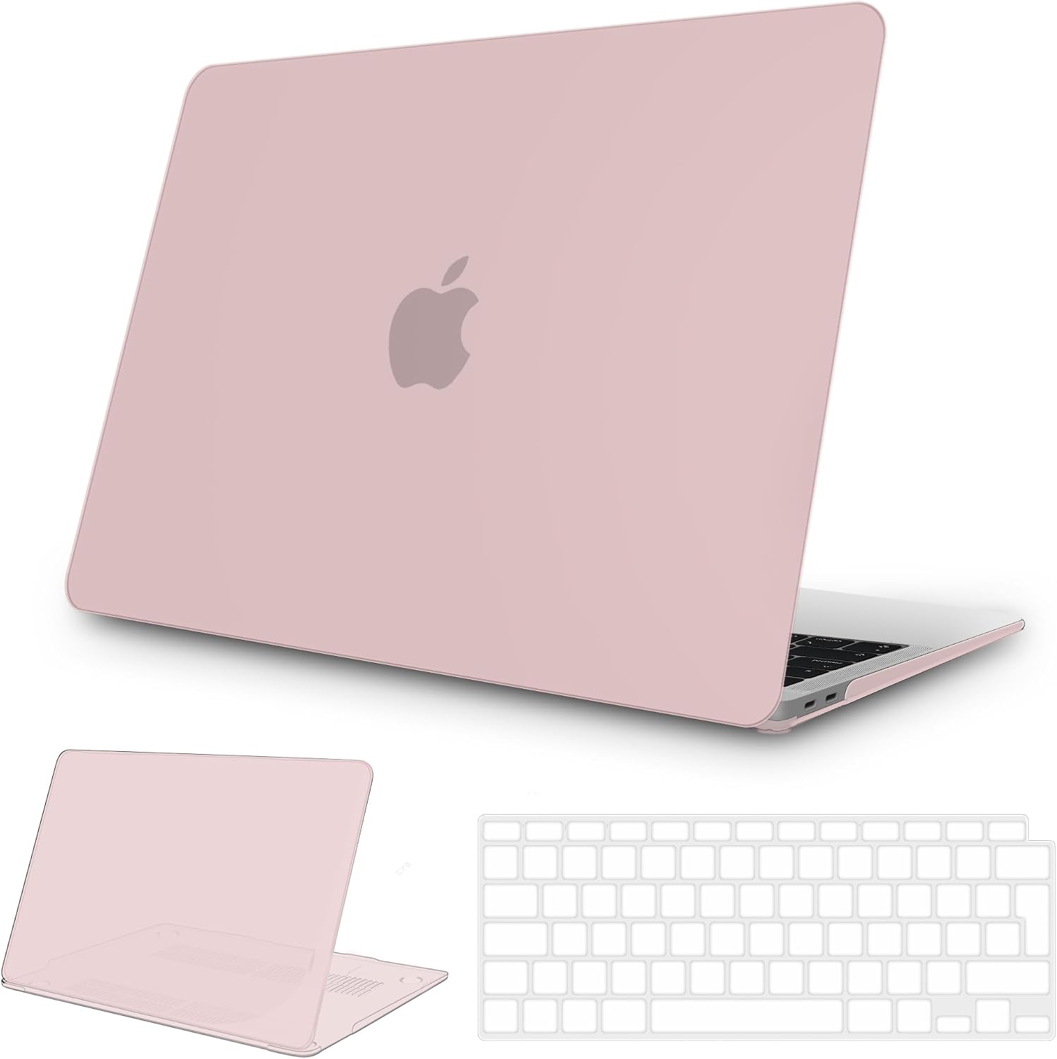 Detalle de NPUOLS Hülle für MacBook Air 13 Zoll (A1932/A2179/A2337) – 2020/2018, ultradünn + TPU-Tastaturabdeckung