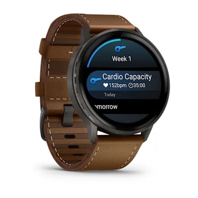 Detalle de Garmin Venu 4: smartwatch premium con GPS multibanda, pantalla AMOLED y salud avanzada