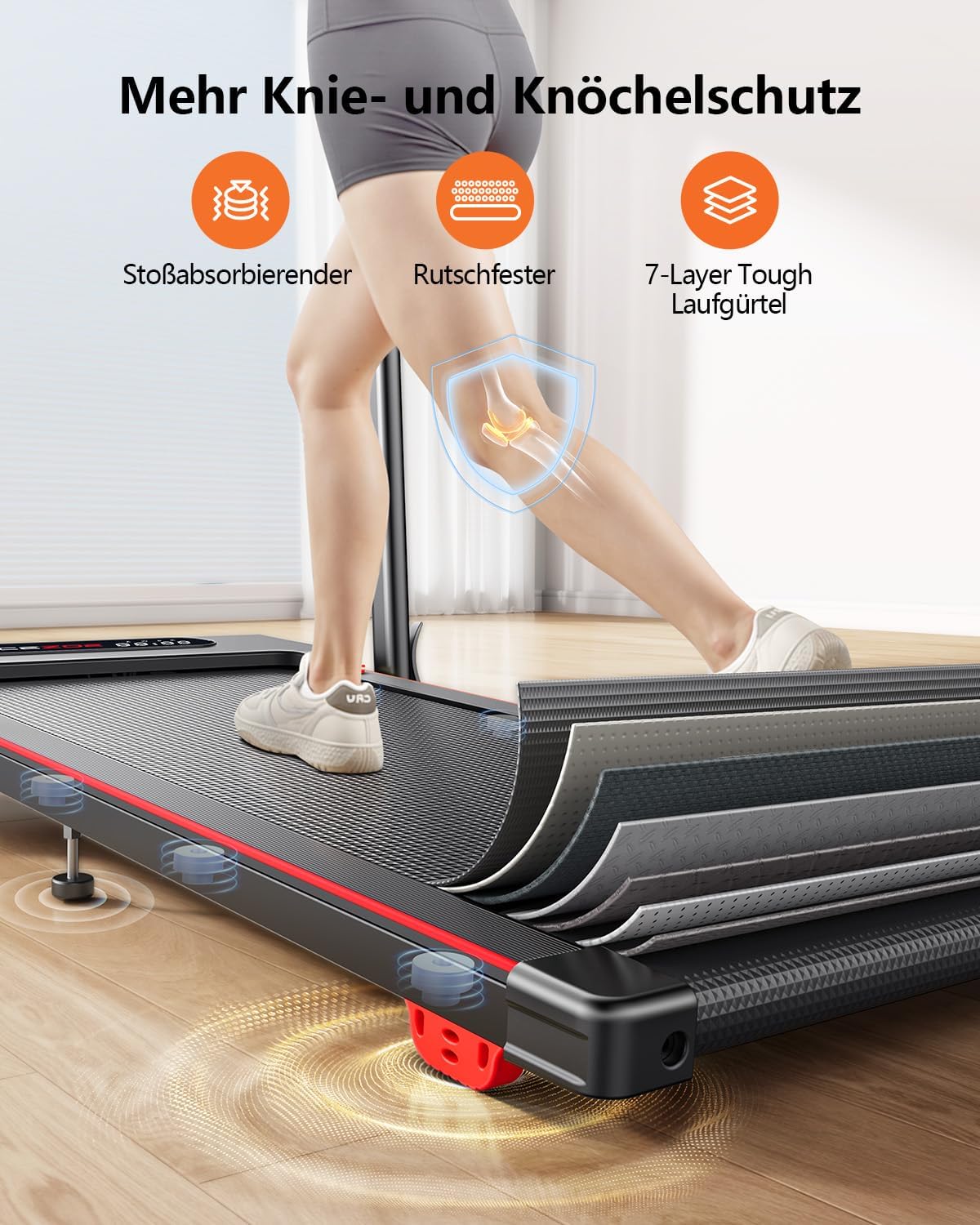 Thumbnail 4 de 6 in 1 Laufband für Zuhause mit Steigung 10%