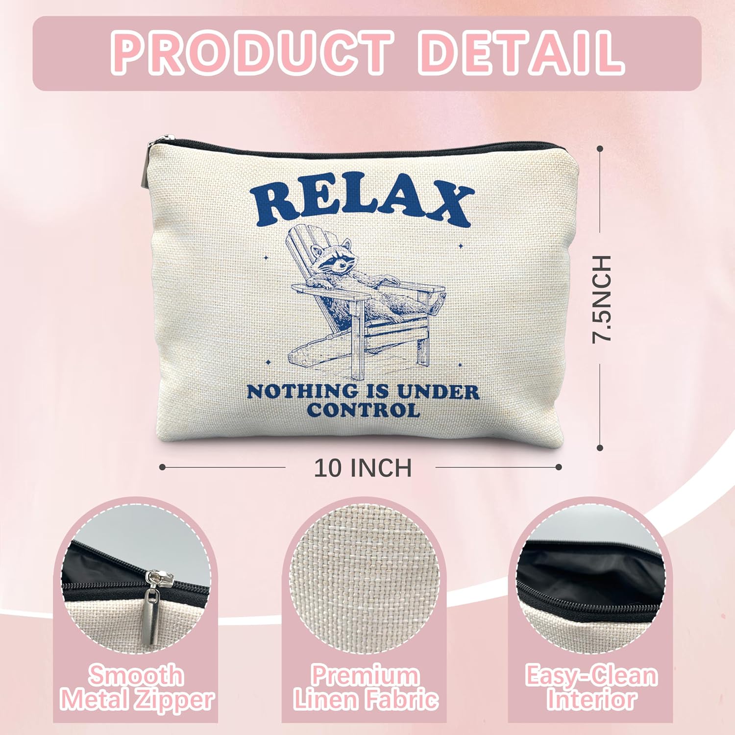 Detalle 2 de Cquwb Makeup Bag 10 x 7.5 Inches