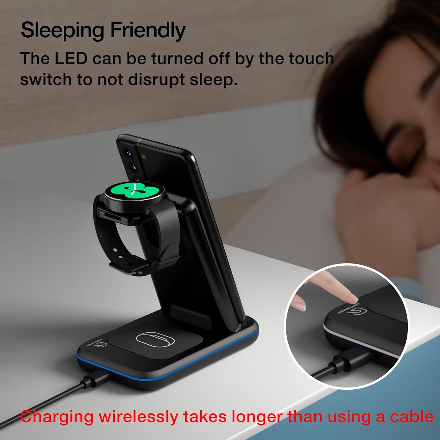 Thumbnail 4 de HOLYJOY Foldable 3-in-1 Wireless Charger for Galaxy