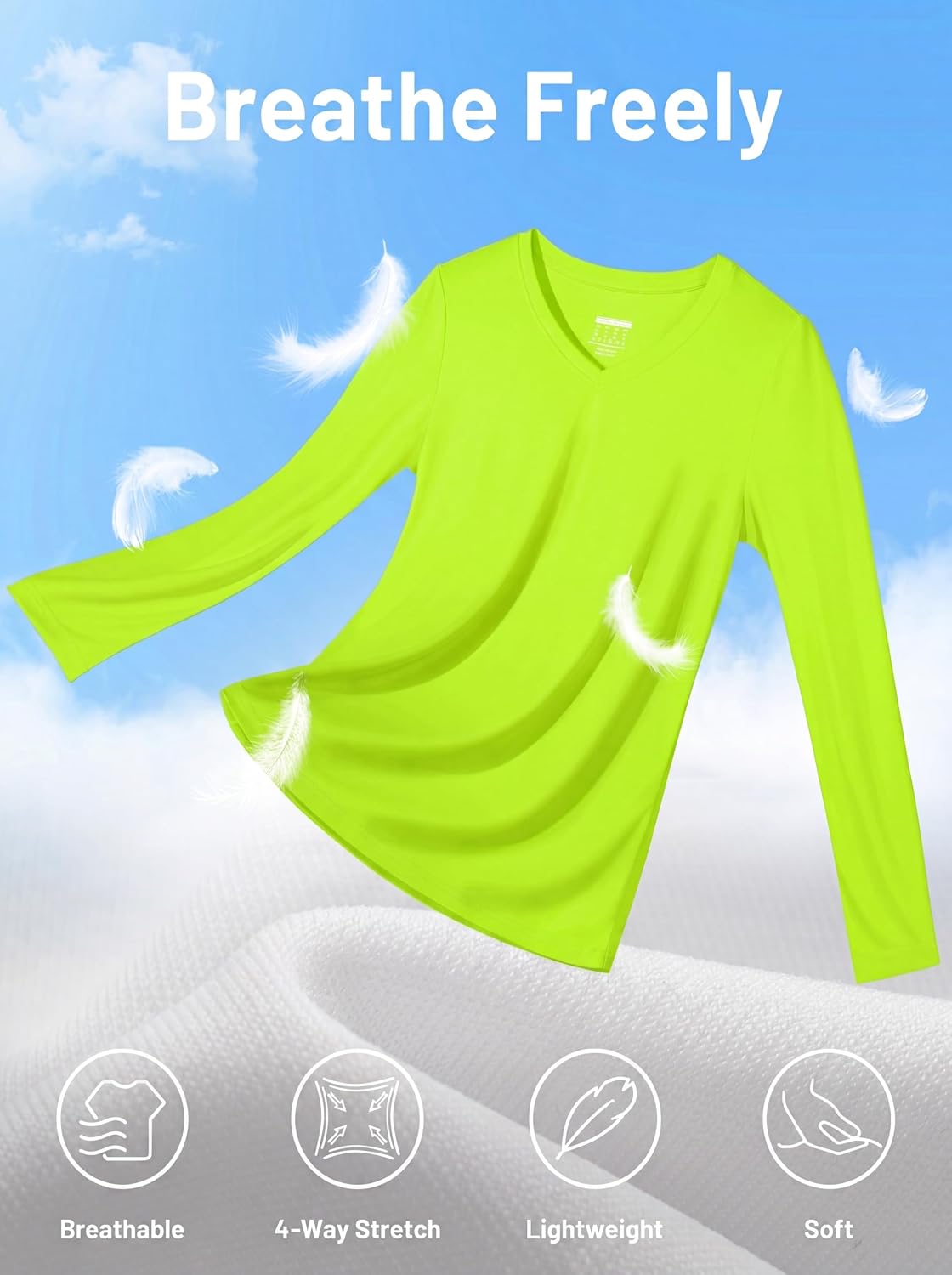 Thumbnail 5 de MAGCOMSEN Women's Long Sleeve Sun Shirt, UPF 50+, Quick-Dry V-Neck
